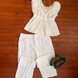White Linen Outfit Bundle - Classic Summer Swedish Style